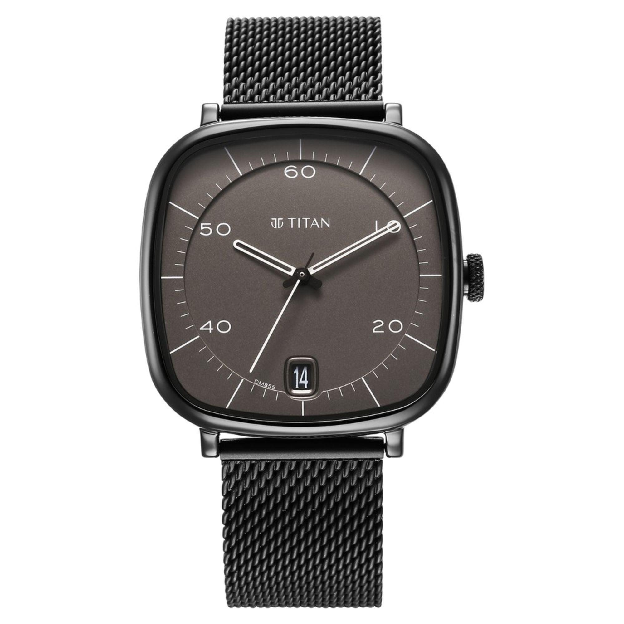 Titan Neo Curve Quartz Analog Anthracite Dial Black Stainless