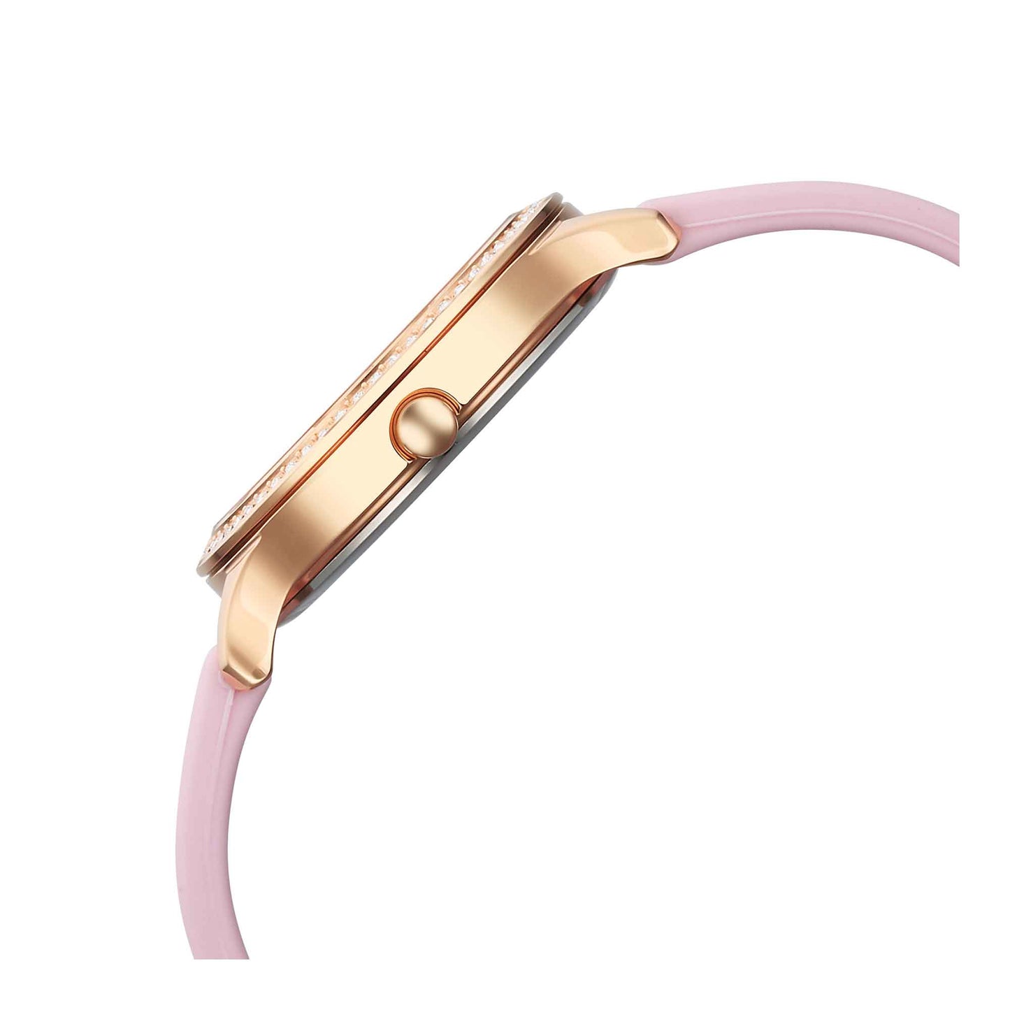 Titan Purple Glam It Up Pink Dial Analog with Date Silicone Strap Watch for Women