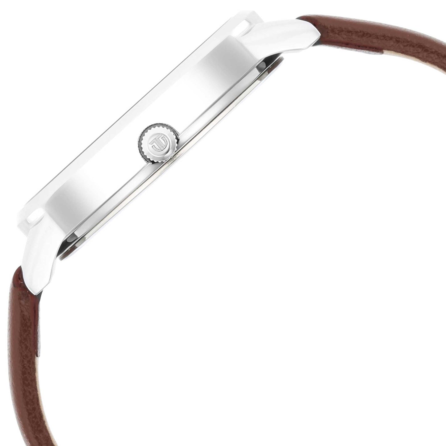 Titan Trendsetters Silver white Dial Women Watch With Leather Strap