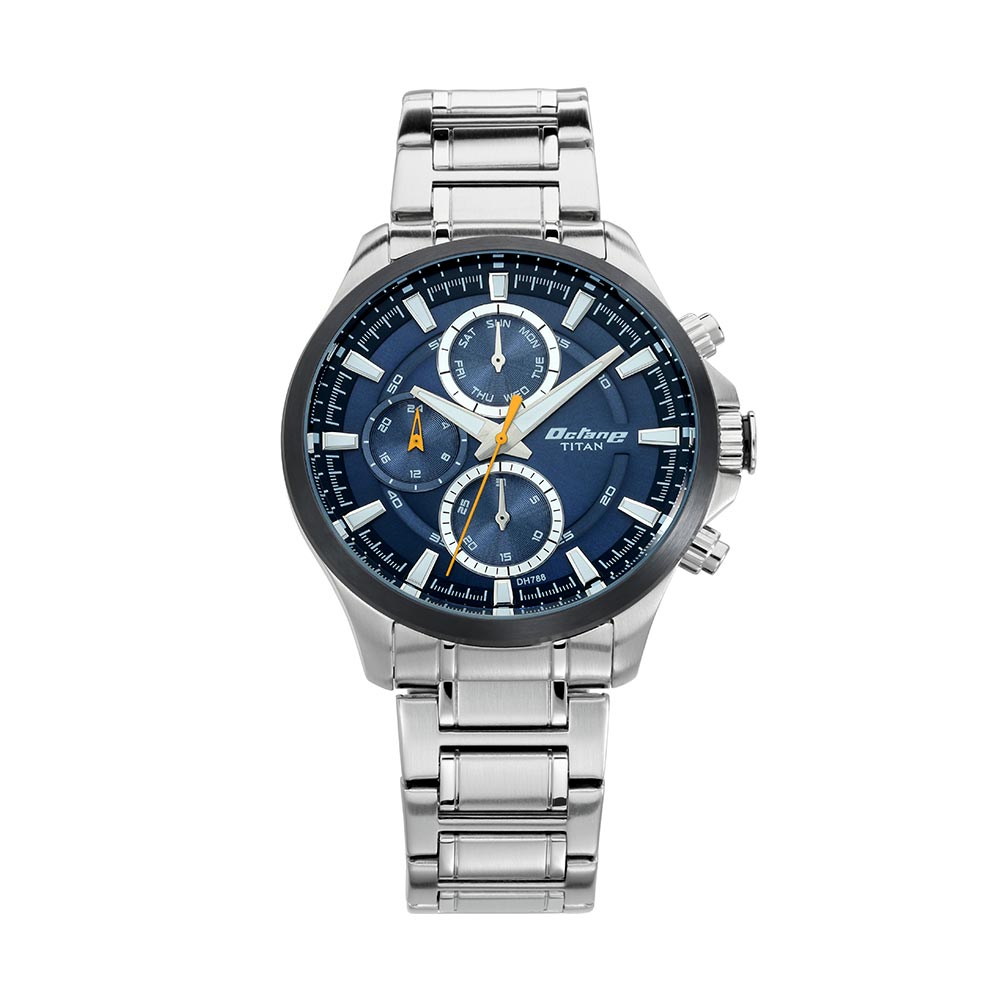 Titan Octane Blue Dial Multi Stainless Steel Strap watch for Men