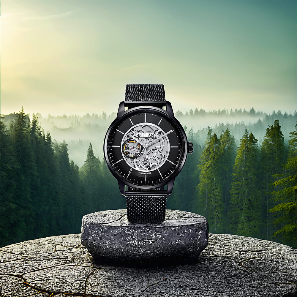 Wrist Watch Fossil Black Watches For Ladies Titan 90110nm01 Titan