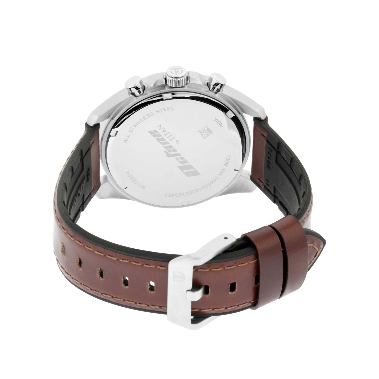 Titan Multi Silver Dial Leather Strap watch for Men