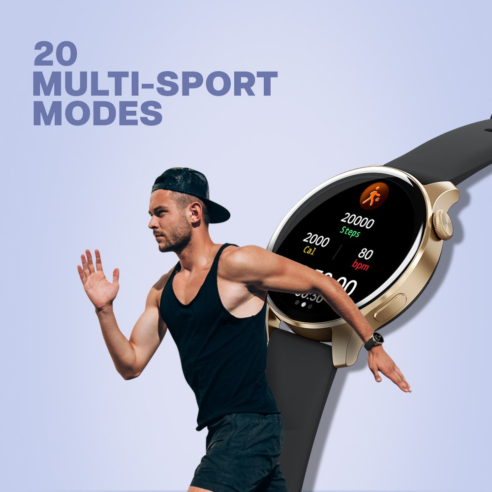Titan Talk- Touch Screen Watch with Grey Strap, BT Calling, AI- Voice Assistant, and Amoled Display