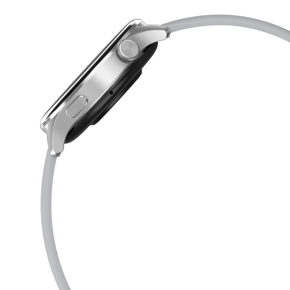 Titan Talk- Touch Screen Watch with Grey Strap, BT Calling, AI- Voice Assistant, and Amoled Display