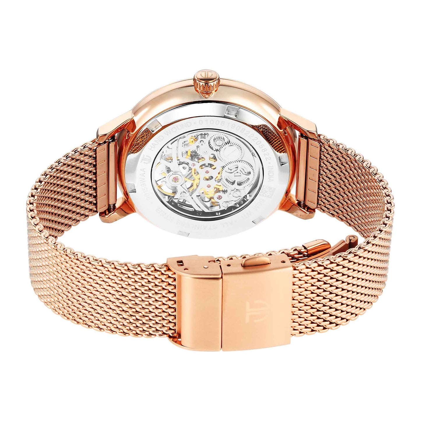 Titan Mechanical Slimline Blue Dial Mechanical Stainless Steel Strap watch for Men