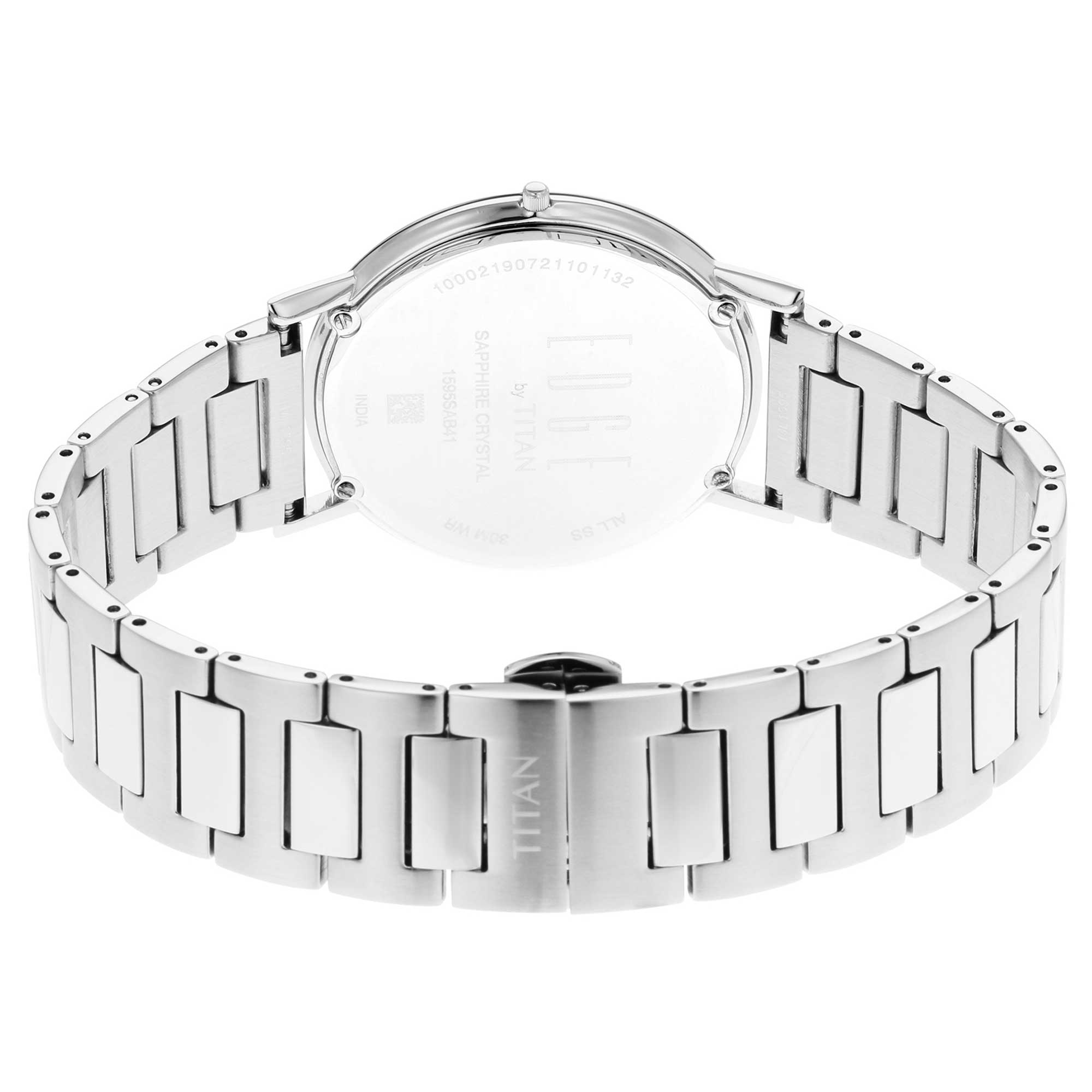 Titan Edge Silver White Dial Analog Stainless Steel Strap watch