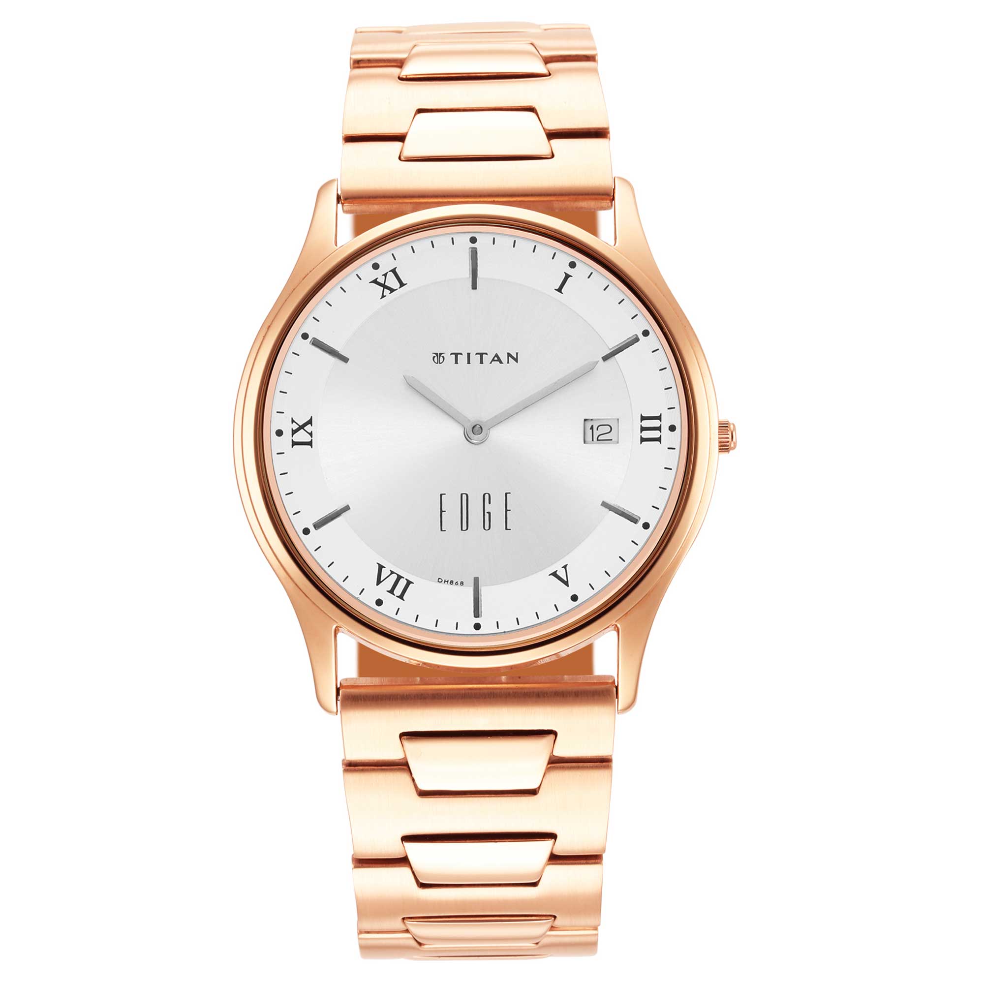 Titan Quartz Analog Silver white Dial Stainless Steel Strap Watch for Men