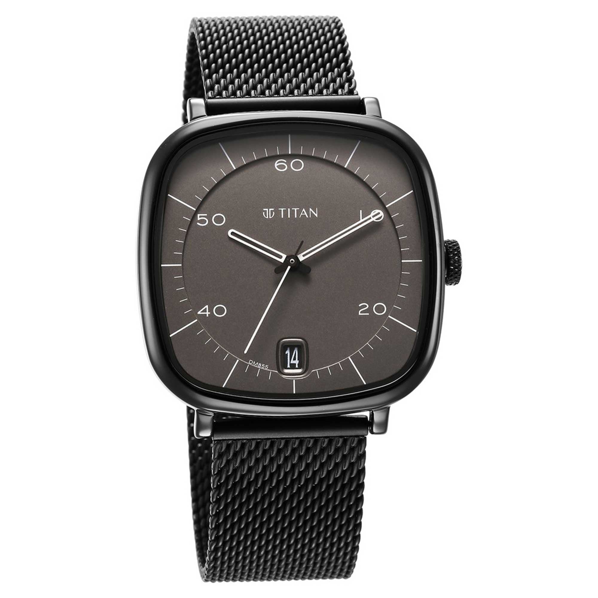 Titan Neo Curve Quartz Analog Anthracite Dial Black Stainless