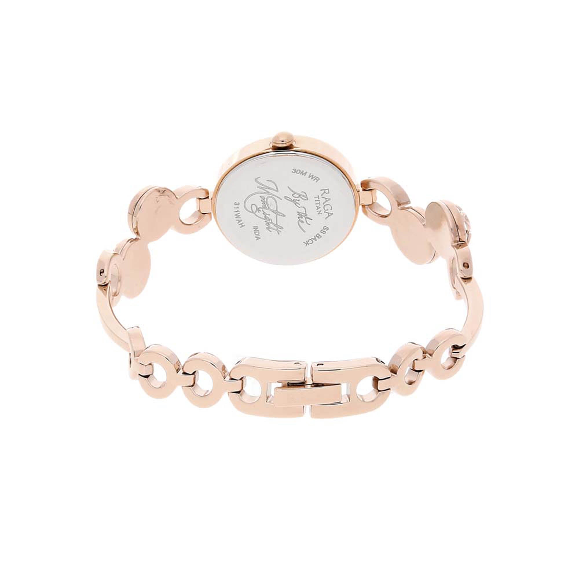 Titan Raga Moonlight Mother of Pearl Dial Women Watch With Metal