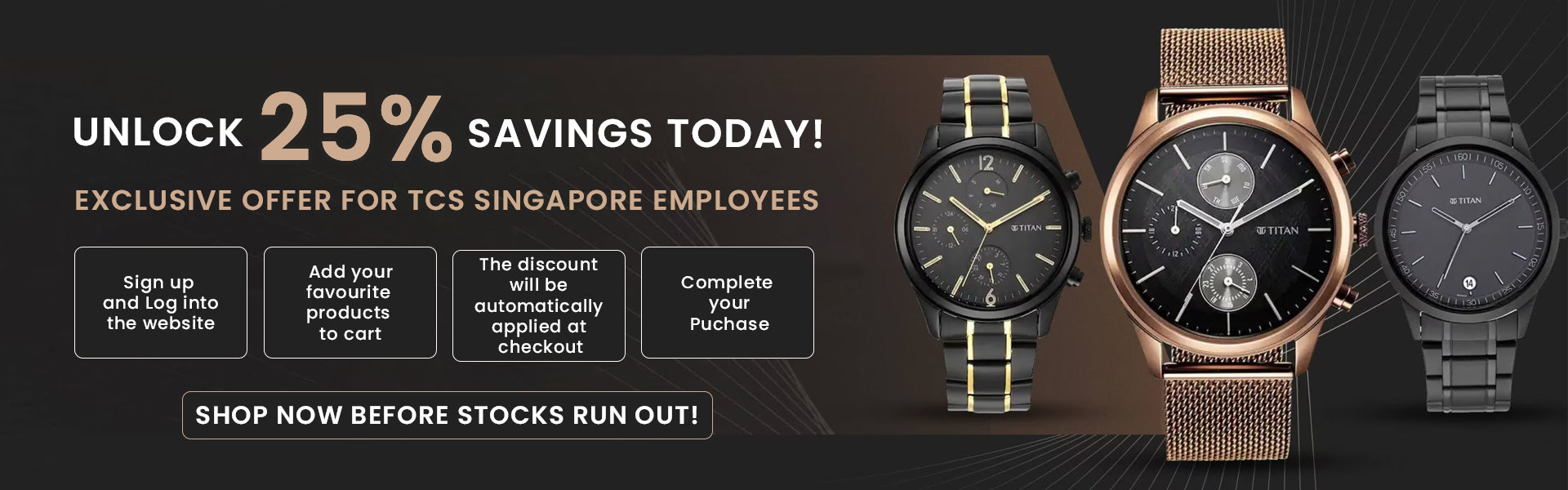 Titan watch for tcs employee discount